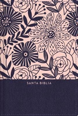 Compra Rvr60 Santa Biblia, Letra Grande, Tamaño Compacto, Tapa Dura/tela, Azul Floral en click.gt