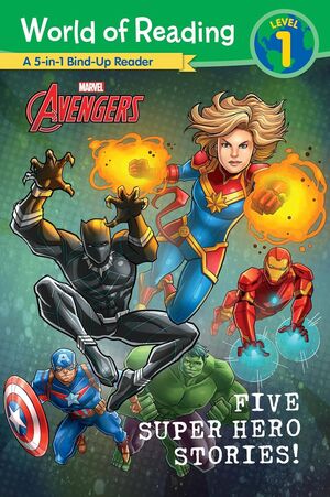 Portada del libro WORLD OF READING: FIVE SUPER HERO STORIES! - Compralo en Aristotelez.com