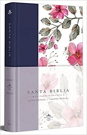 Compra Biblia Rvr 1960 Letra Grande Tapa Dura Y Tela Azul Púrpura Con Flores Tamaño Manual en click.gt