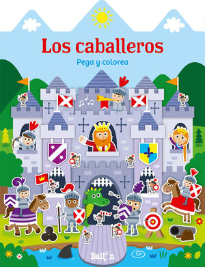Portada del libro CASITAS - LOS CABALLEROS PEGA Y COLOREA - Compralo en Aristotelez.com