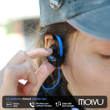 Compra Audífonos Molvu X Azules en click.gt