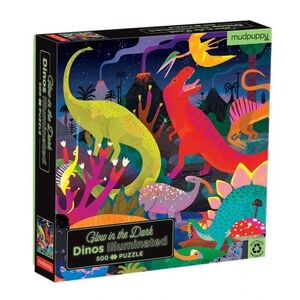 Compra Dinosaurs Illuminated 500 Piece Glow In The Dark Family Puzzle en click.gt