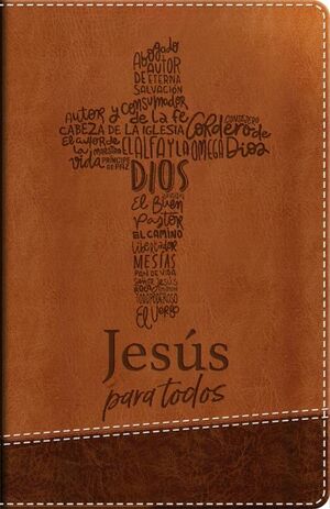 Portada del libro SANTA BIBLIA DE PROMESAS RVR-1960, JESÚS PARA TODOS, LETRA GRANDE / TAMAÑO MANUAL, PIEL ESPECIAL, CAFÉ - Compralo en Aristotelez.com