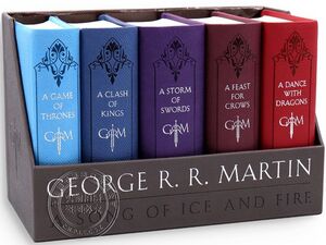 Portada del libro GEORGE MARTIN LEATHER CLOTH BOXED SET - Compralo en Aristotelez.com