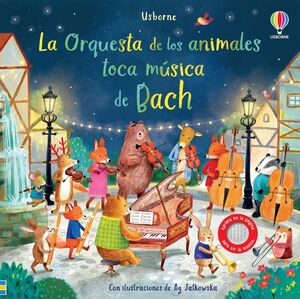 Portada del libro LA ORQUESTA DE LOS ANIMALES TOCA MÚSICA DE BACH - Compralo en Aristotelez.com