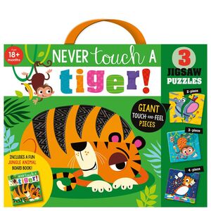 Portada del libro NEVER TOUCH A TIGER! JIGSAW - Compralo en Aristotelez.com