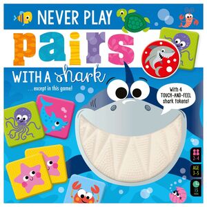 Portada del libro NEVER PLAY PAIRS WITH A SHARK - Compralo en Aristotelez.com