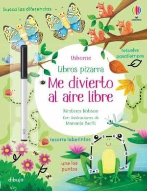 Portada del libro ME DIVIERTO AL AIRE LIBRE:LA NATURALEZA LIBRO PIZARRA ACTIVIDADES - Compralo en Aristotelez.com