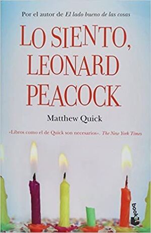 Portada del libro LO SIENTO, LEONARD PEACOCK - Compralo en Aristotelez.com