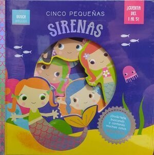 Portada del libro BUSCA BRILLOS CINCO PEQUEÑAS: SIRENAS - Compralo en Aristotelez.com