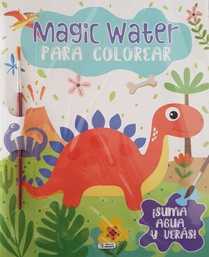 Portada del libro MAGIC WATER PARA COLOREAR - DINOSAURIO CPC199 - Compralo en Aristotelez.com