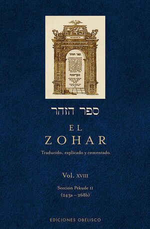 Portada del libro EL ZOHAR, (VOL. 18) - Compralo en Aristotelez.com