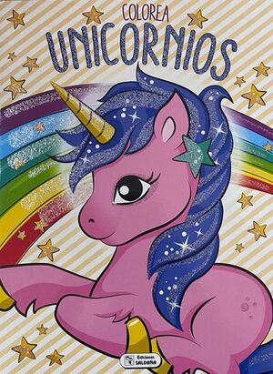 Portada del libro COLOREA UNICORNIOS -- AZUL CPC140 - Compralo en Aristotelez.com