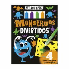 Portada del libro MONSTRUOS DIVERTIDOS (ARTE CON ESPRAY) - Compralo en Aristotelez.com