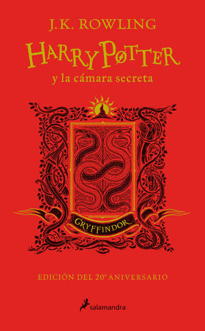 Portada del libro HARRY POTTER 2 Y LA CÁMARA SECRETA (EDICIÓN GRYFFINDOR DEL 20º ANIVERSARIO) (HARRY - Compralo en Aristotelez.com