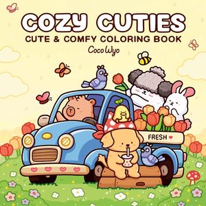 Portada del libro COZY CUTIES: COLORING BOOK FOR ADULTS AND KIDS - Compralo en Aristotelez.com