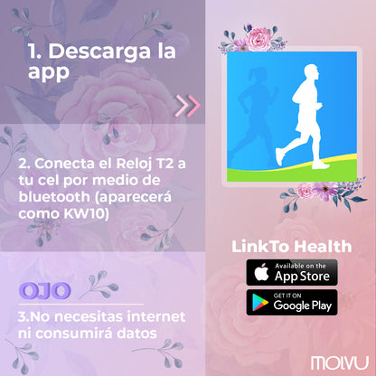 Reloj inteligente T2 plateado - Compralo en Aristotelez.com