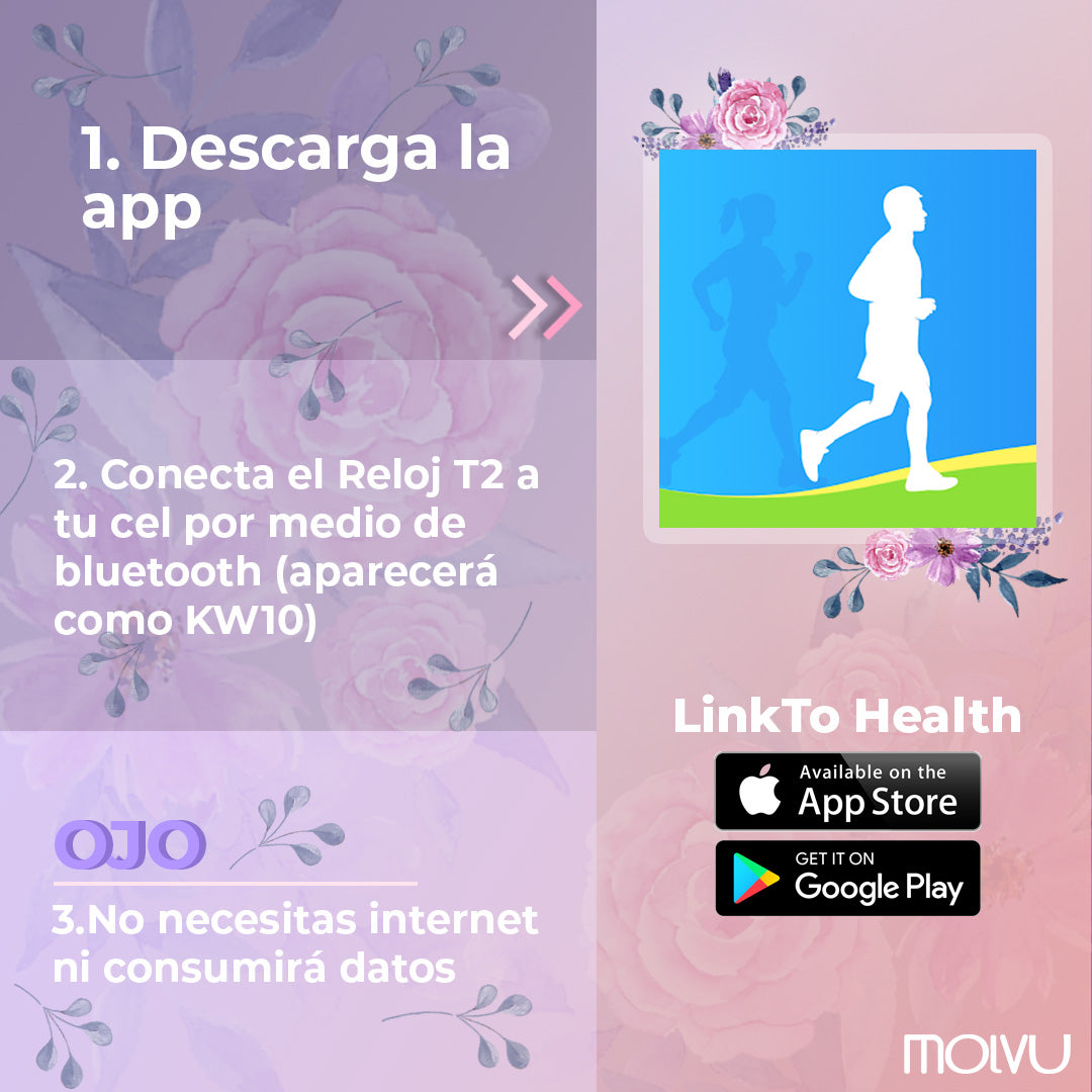 Reloj inteligente T2 rose gold - Compralo en Aristotelez.com