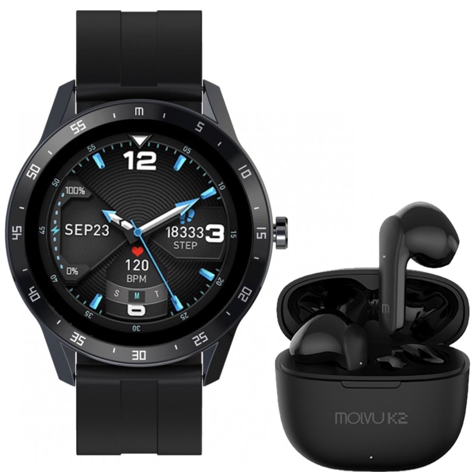 Reloj T6 Negro + Audífonos K2. Envíos a toda Guatemala, compra en Aristotelez.com.