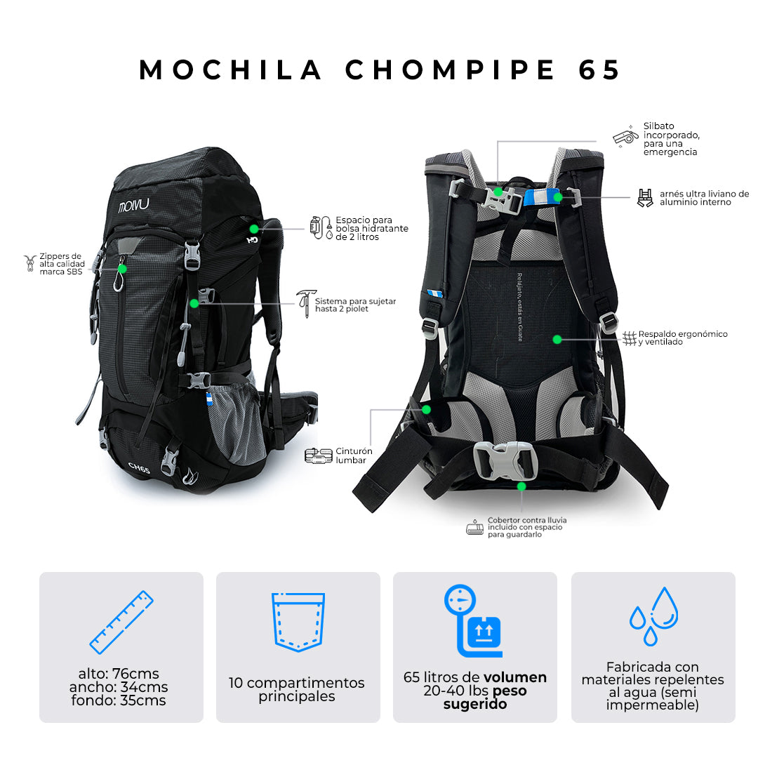 Compra Chompipe 65 Negro en click.gt
