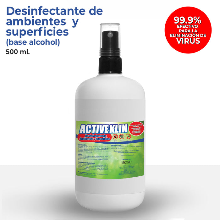 Desinfectante con alcohol en spray 500ml - Compralo en Aristotelez.com