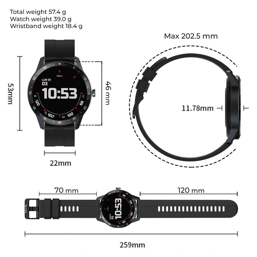 Compra 1 Reloj inteligente T6 Negro en click.gt
