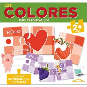 Portada del libro APRENDO EN CASA PUZZLE EDUCATIVO 2PZ COLORES - Compralo en Aristotelez.com