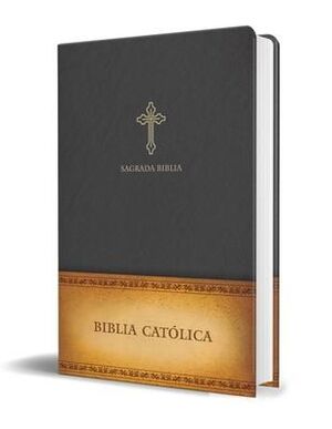 Portada del libro BIBLIA CATOLICA EN ESPANOL. SIMIL PIEL NEGRO, TAMANO COMPACTO - Compralo en Aristotelez.com