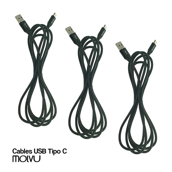Trío de Cables USB Tipo C - Compralo en Aristotelez.com