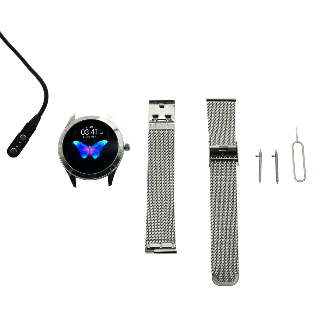 Reloj inteligente T2 plateado - Compralo en Aristotelez.com